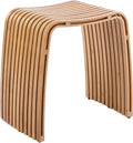 Natural Bamboo Stool, Suitable for Multiple Settings: Bathroom, Bedroom, Dining room and Living room