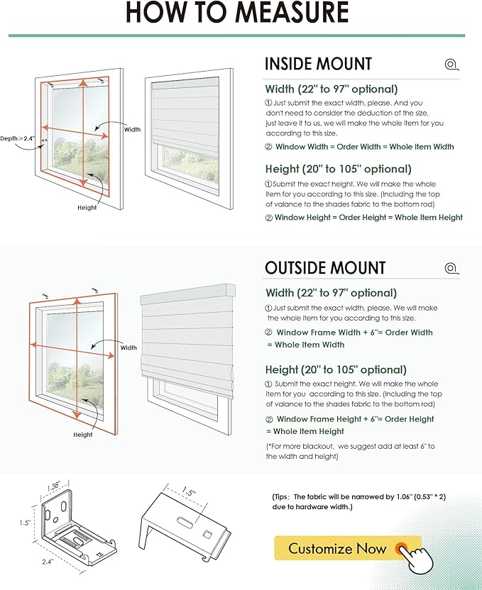Yoolax Motorized Bamboo Roman Shades with Remote